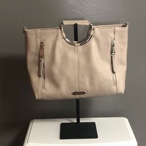 Max Studio Light Gray Clutch/Shoulder Bag
